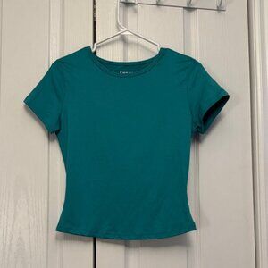 SHEIN Teal Short Sleeve Tee